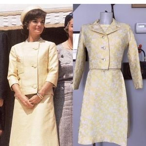 Vintage 60's Custom Casuals Yellow Polka Dot dress